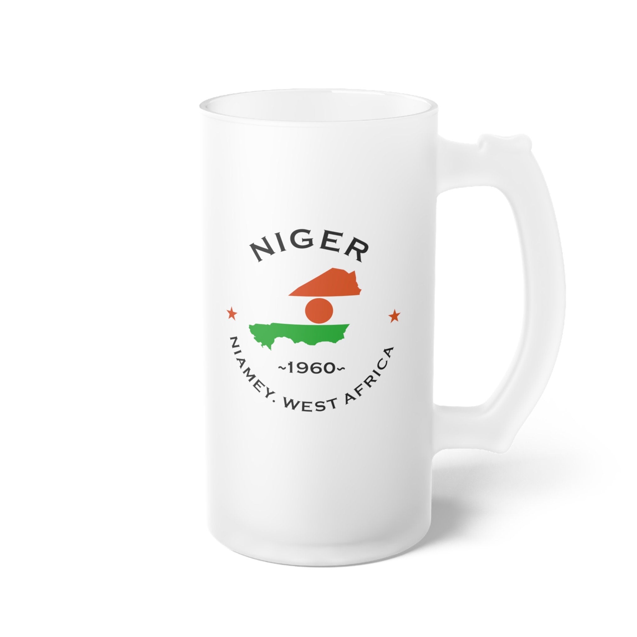 Niger Frosted Glass Beer Mug